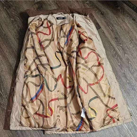 Lauren Ralph Embroidered Quilted Hooded Jacket Size:XL  NWT - Picture 7 of 11